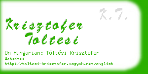 krisztofer toltesi business card