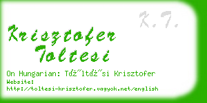 krisztofer toltesi business card